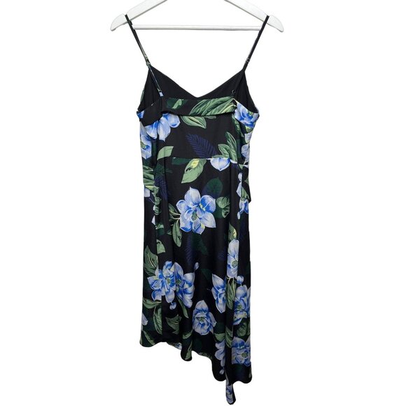 Banana Republic Floral Midi Dress XS Black Blue Boho Resort Style - Picture 2 of 13